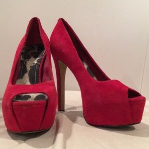 Classic red platform heels